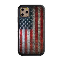 
Guard Dog American Might Rugged American Flag Hybrid Phone Case for iPhone 11 Pro Max American Might Black Dark Blue - Black w/Dark Blue Trim