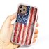 Guard Dog Land of Liberty Rugged American Flag Hybrid Phone Case for iPhone 11 Pro Max Land of Liberty White Red - White w/Red Trim
