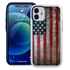 Guard Dog Protective Hybrid Case for iPhone 12 Mini American Flag Design – American Might White with Dark Blue Silicone
