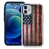Guard Dog Protective Hybrid Case for iPhone 12 Mini American Flag Design – American Might White with Dark Blue Silicone
