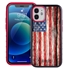 Guard Dog Protective Hybrid Case for iPhone 12 Mini American Flag Design – Land of Liberty Black with Red Silicone
