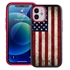 Guard Dog Protective Hybrid Case for iPhone 12 Mini American Flag Design – Old Glory Black with Red Silicone
