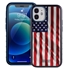 Guard Dog Protective Hybrid Case for iPhone 12 Mini American Flag Design – Star Spangled Banner Black with Dark Blue Silicone
