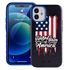 Guard Dog Protective Hybrid Case for iPhone 12 Mini American Flag Design – USA Torn Black with Blue Silicone
