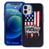 Guard Dog Protective Hybrid Case for iPhone 12 Mini American Flag Design – USA Torn Black with Blue Silicone

