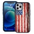 Guard Dog Protective Hybrid Case for iPhone 12 Pro Max American Flag Design – Land of Liberty Black with Dark Blue Silicone
