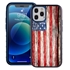 Guard Dog Protective Hybrid Case for iPhone 12 Pro Max American Flag Design – Land of Liberty Black with Dark Blue Silicone
