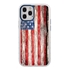 Guard Dog Protective Hybrid Case for iPhone 12 Pro Max American Flag Design – Land of Liberty White with Dark Blue Silicone
