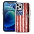 Guard Dog Protective Hybrid Case for iPhone 12 Pro Max American Flag Design – Land of Liberty White with Dark Blue Silicone
