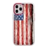 Guard Dog Protective Hybrid Case for iPhone 12 Pro Max American Flag Design – Land of Liberty White with Red Silicone

