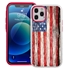 Guard Dog Protective Hybrid Case for iPhone 12 Pro Max American Flag Design – Land of Liberty White with Red Silicone
