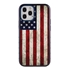 Guard Dog Protective Hybrid Case for iPhone 12 Pro Max American Flag Design – Old Glory Black with Dark Blue Silicone
