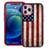 Guard Dog Protective Hybrid Case for iPhone 12 Pro Max American Flag Design – Old Glory Black with Red Silicone
