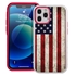 Guard Dog Protective Hybrid Case for iPhone 12 Pro Max American Flag Design – Old Glory White with Red Silicone
