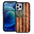 Guard Dog Protective Hybrid Case for iPhone 12 Pro Max American Flag Design – Perseverance Black with Dark Blue Silicone
