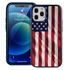 Guard Dog Protective Hybrid Case for iPhone 12 Pro Max American Flag Design – Star Spangled Banner Black with Dark Blue Silicone
