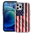 Guard Dog Protective Hybrid Case for iPhone 12 Pro Max American Flag Design – Star Spangled Banner White with Dark Blue Silicone
