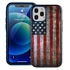 Guard Dog Protective Hybrid Case for iPhone 12 / 12 Pro American Flag Design – American Might Black with Dark Blue Silicone
