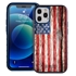 Guard Dog Protective Hybrid Case for iPhone 12 / 12 Pro American Flag Design – Land of Liberty Black with Dark Blue Silicone
