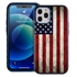 Guard Dog Protective Hybrid Case for iPhone 12 / 12 Pro American Flag Design – Old Glory Black with Dark Blue Silicone
