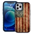 Guard Dog Protective Hybrid Case for iPhone 12 / 12 Pro American Flag Design – Perseverance Black with Dark Blue Silicone

