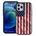 Guard Dog Protective Hybrid Case for iPhone 12 / 12 Pro American Flag Design – Star Spangled Banner Black with Dark Blue Silicone
