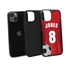 Custom Soccer Jersey Hybrid Case for iPhone 14 - (Black Case, Full Color Jersey)
