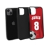 Custom Soccer Jersey Hybrid Case for iPhone 14 - (Black Case, Full Color Jersey)
