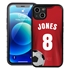 Custom Soccer Jersey Hybrid Case for iPhone 14 Plus - (Black Case, Full Color Jersey)
