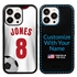 Custom Soccer Jersey Hybrid Case for iPhone 14 Pro - (Black Case, White Jersey)
