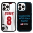 Custom Soccer Jersey Case for iPhone 14 Pro - (Black Case, White Jersey)
