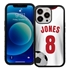 Custom Soccer Jersey Hybrid Case for iPhone 14 Pro - (Black Case, White Jersey)
