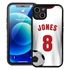 Custom Soccer Jersey Case for iPhone 14 Plus - (Black Case, White Jersey)
