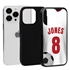 Custom Soccer Jersey Hybrid Case for iPhone 14 Pro Max - (Black Case, White Jersey)
