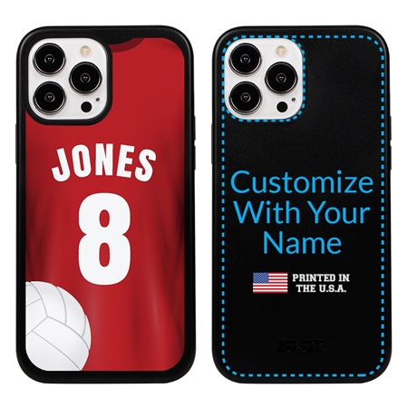 Custom Volleyball Jersey Hybrid Case for iPhone 14 Plus - (White Jersey)
