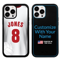
Custom Volleyball Jersey Hybrid Case for iPhone 14 Pro Max - (White Jersey)