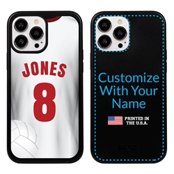 
Custom Volleyball Jersey Hybrid Case for iPhone 14 Pro Max - (White Jersey)