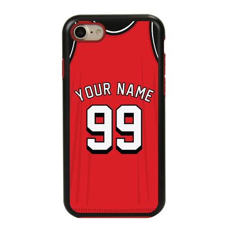 Personalized Basketball Jersey Case for iPhone 7 / 8 / SE - Hybrid (Black Case)
