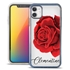 Personalized Floral Case for iPhone 11 – Clear – Big Beautiful Rose
