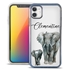 Personalized Majestic Animal Case for iPhone 11 - Clear - Elephant Family
