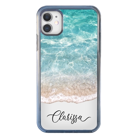 Personalized Tropical Case for iPhone 11 – Clear – Ocean Front
