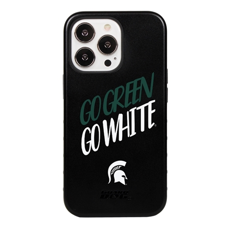 Guard Dog Michigan State Spartans - Go Green Go White Hybrid Case for iPhone 14 Pro
