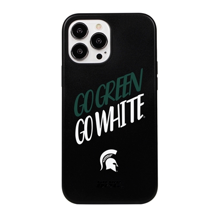 Guard Dog Michigan State Spartans - Go Green Go White Hybrid Case for iPhone 14 Pro Max
