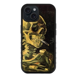 
Famous Art Case for iPhone 15 – Hybrid – (Van Gogh – Skull with Burning Cigarette) 