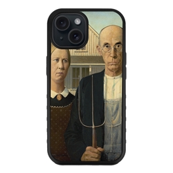 
Famous Art Case for iPhone 15 – Hybrid – (Wood – American Gothic) 