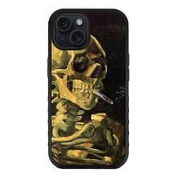 
Famous Art Case for iPhone 15 Plus – Hybrid – (Van Gogh – Skull with Burning Cigarette) 