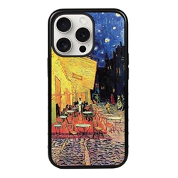 
Famous Art Case for iPhone 15 Pro – Hybrid – (Van Gogh – Café Terrace at Night) 