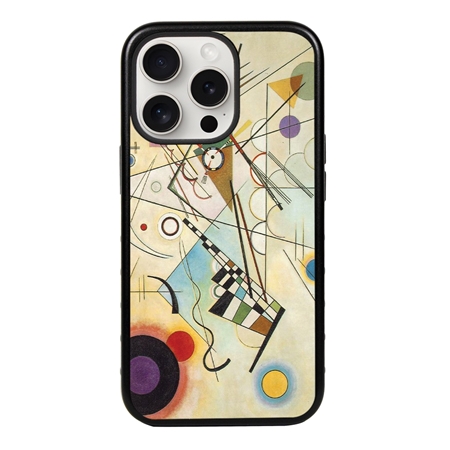 Famous Art Case for iPhone 15 Pro (Wassily Kandinsky – Composition 8) 
