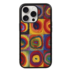 
Famous Art Case for iPhone 15 Pro – Hybrid – (Wassily Kandinsky – Squares with Concentric Rings) 
