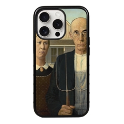 
Famous Art Case for iPhone 15 Pro – Hybrid – (Wood – American Gothic) 